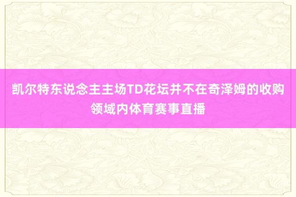凯尔特东说念主主场TD花坛并不在奇泽姆的收购领域内体育赛事直播