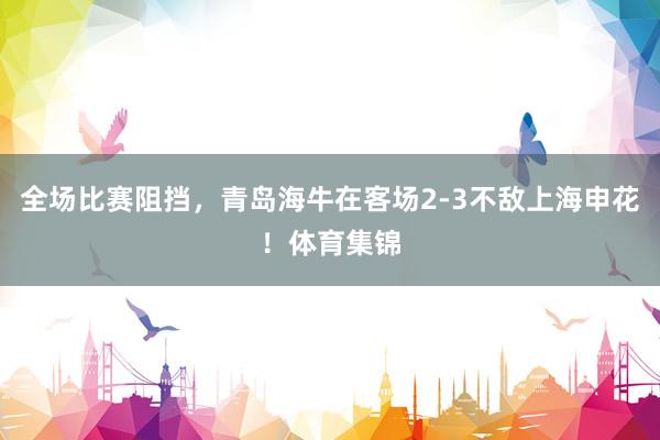 全场比赛阻挡，青岛海牛在客场2-3不敌上海申花！体育集锦