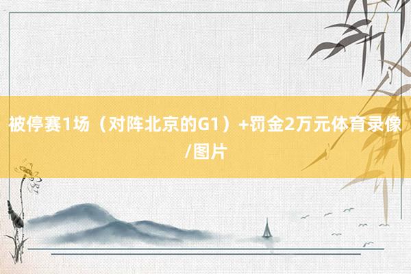 被停赛1场（对阵北京的G1）+罚金2万元体育录像/图片