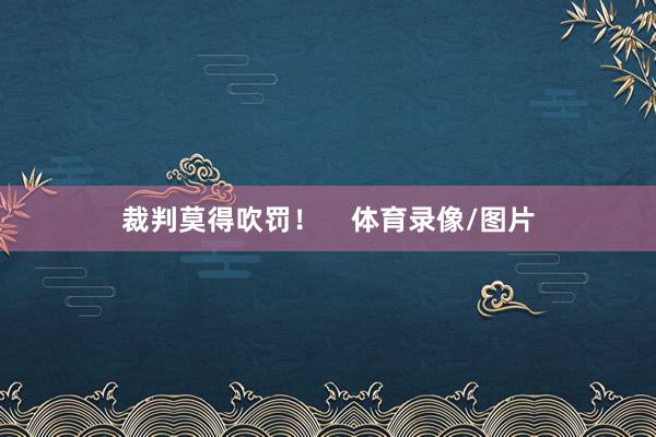 裁判莫得吹罚！    体育录像/图片