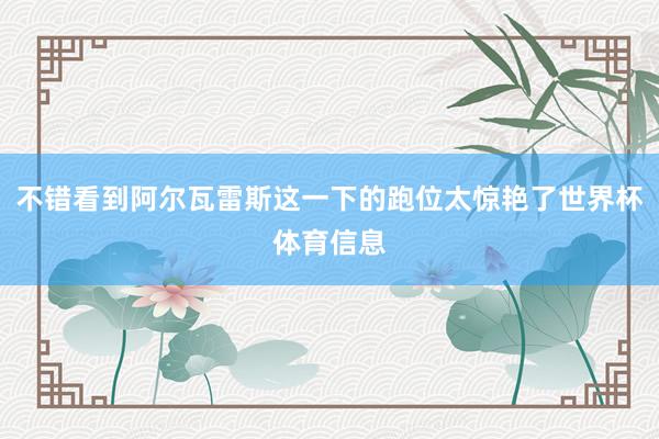 不错看到阿尔瓦雷斯这一下的跑位太惊艳了世界杯体育信息