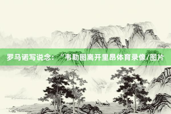 罗马诺写说念：“韦勒图离开里昂体育录像/图片