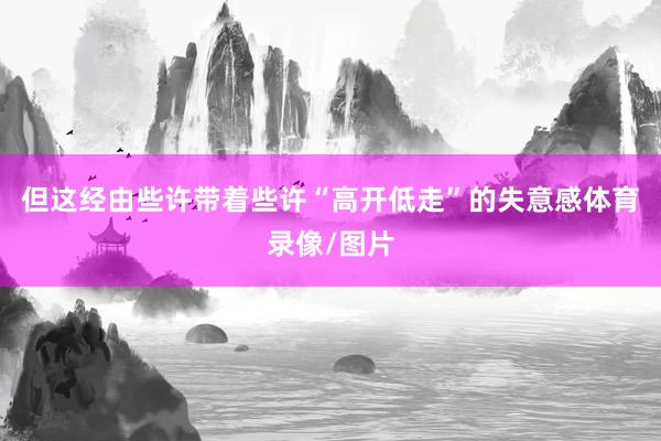 但这经由些许带着些许“高开低走”的失意感体育录像/图片