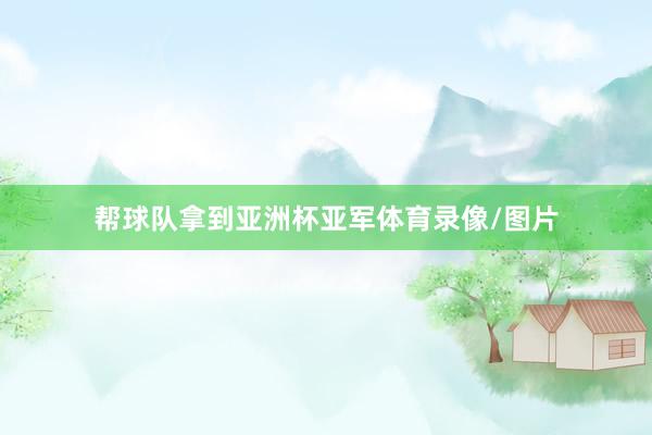 帮球队拿到亚洲杯亚军体育录像/图片