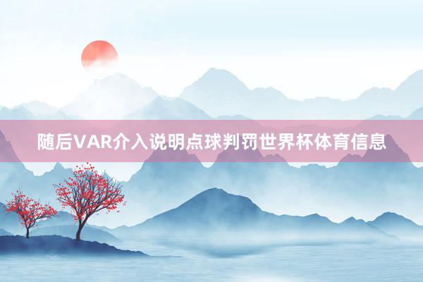 随后VAR介入说明点球判罚世界杯体育信息