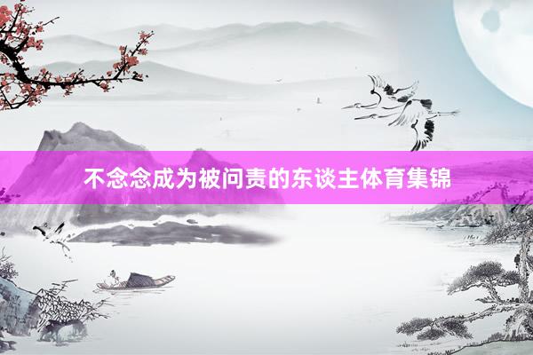 不念念成为被问责的东谈主体育集锦