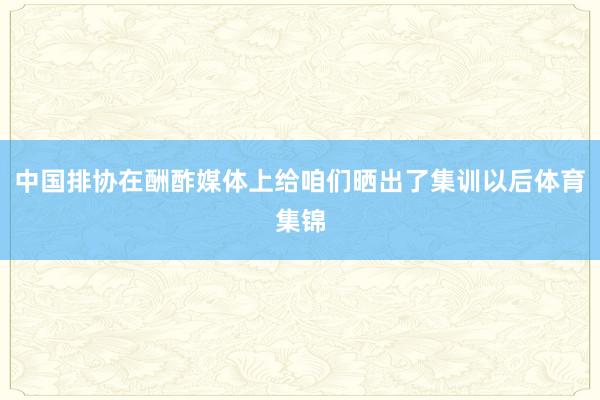 中国排协在酬酢媒体上给咱们晒出了集训以后体育集锦