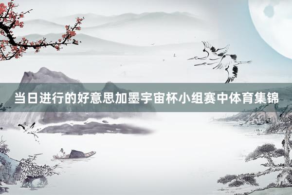 当日进行的好意思加墨宇宙杯小组赛中体育集锦